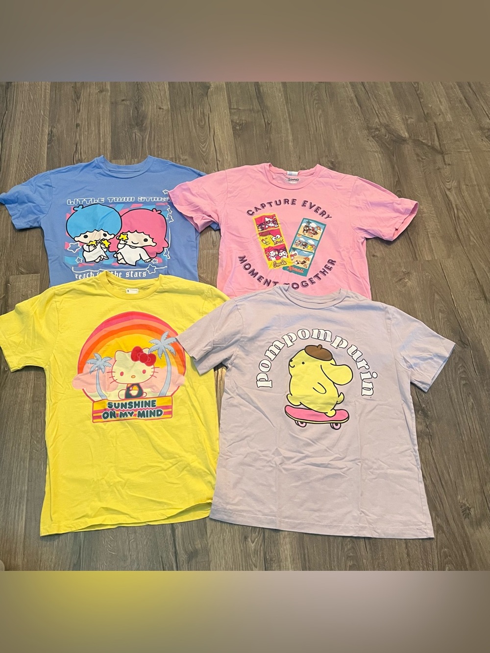 Lot of 4 Sanrio Hello Kitty and Friends Adult Size Small T-Shirts